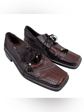 FRATELLI Footware Shoes Crocodile and Lizard Leather Brown